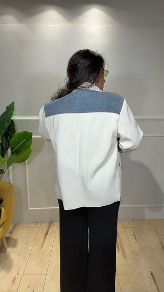 GIACCA INSERTI IN DENIM