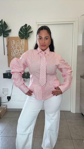 CAMICIA RIGHE CRAVATTA