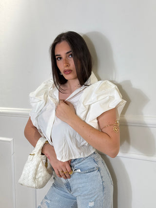 CAMICIA CROP ROUGE