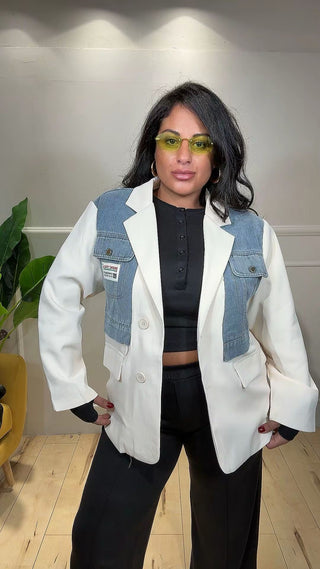 GIACCA INSERTI IN DENIM