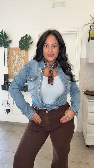CAMICIA DENIM SCURO