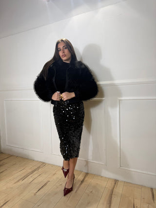 GONNA LUNGA PAILLETTES