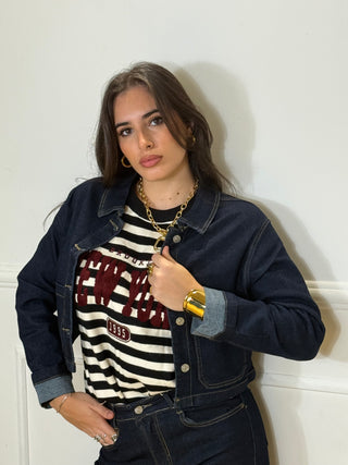 GIACCA CROP DENIM