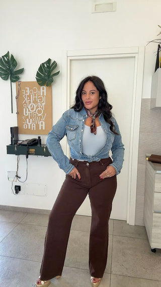 JEANS MARRONE