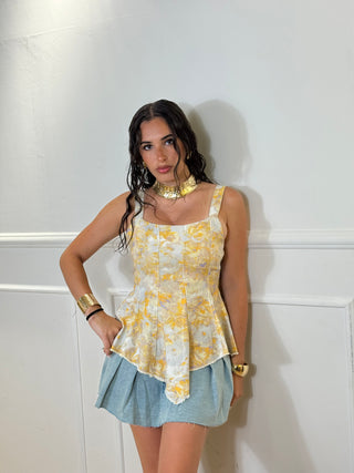 TOP DENIM GIALLO
