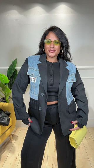 GIACCA INSERTI IN DENIM