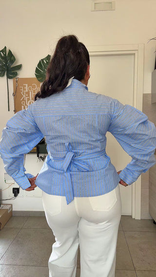 CAMICIA RIGHE CRAVATTA