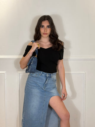 GONNA LUNGA IN DENIM