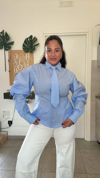 CAMICIA RIGHE CRAVATTA